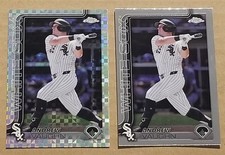 2025 Topps Chrome Andrew Vaughn Card X-Fractor+Base Chicago White Sox No. 235