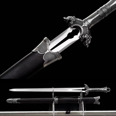 Handmade Chinese Tai Chi Jian Kung Fu Sword 1095 Carbon Steel Blade Battle Ready