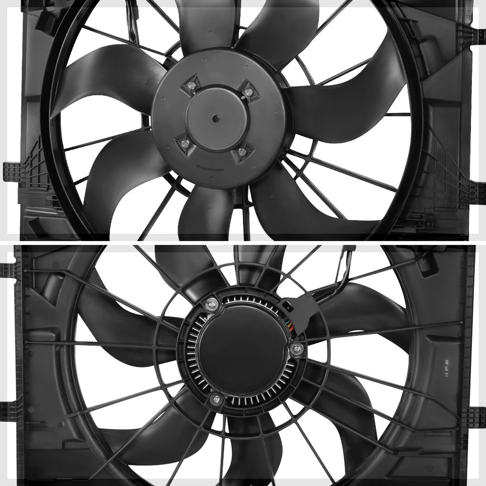 Conjunto de ventilador de radiador estilo OE para 16-21 Mercedes-Benz E300/E400/E450/GLC300 Foto 3 de 4