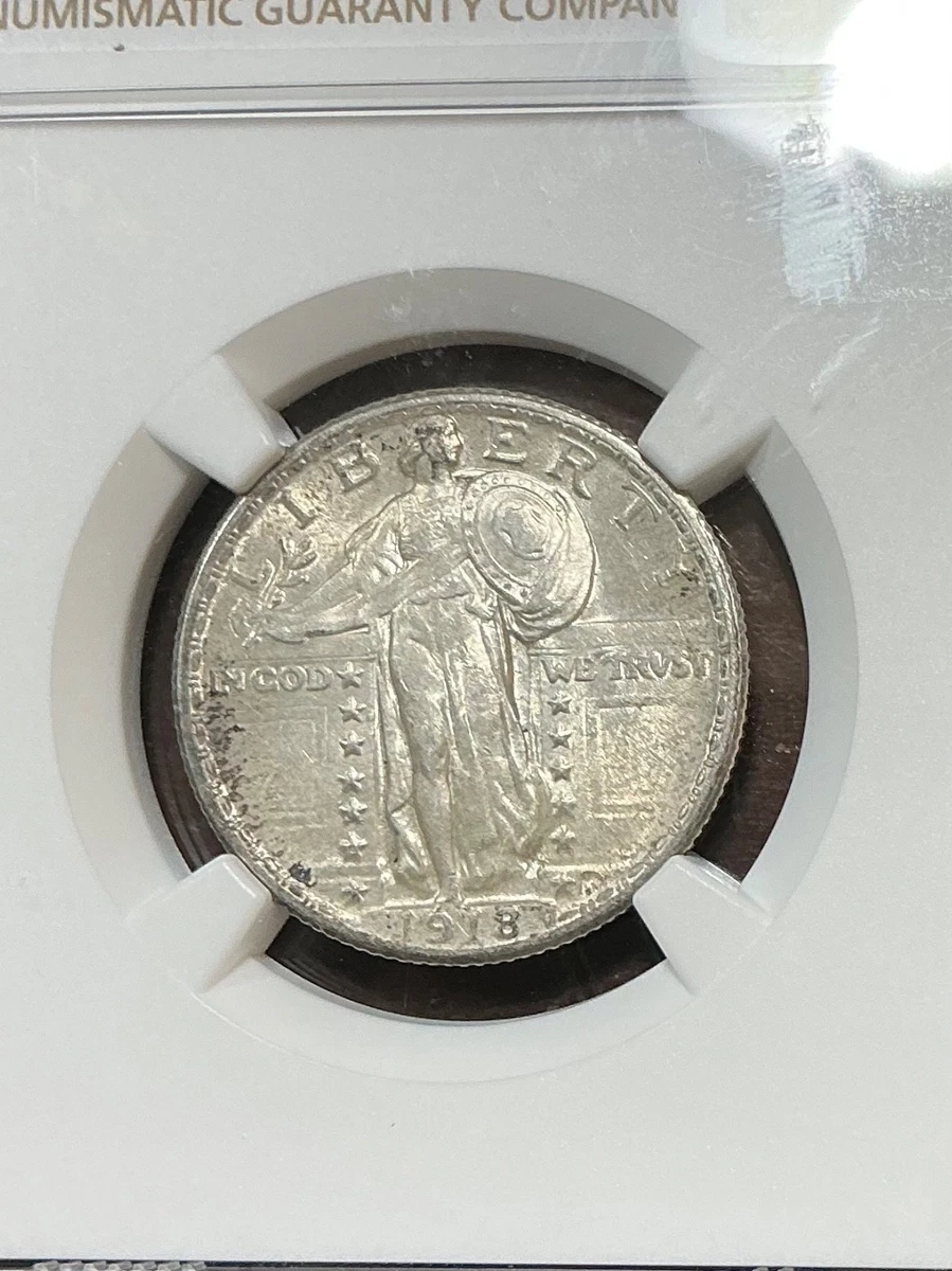 Philadelphia 1918 Year Standing Liberty US Quarters (1916-1930