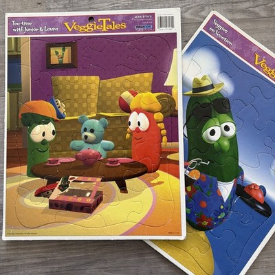 VeggieTales Tea time with Junior & Laura Puzzle And Larry Cucumber Beach Puzzle