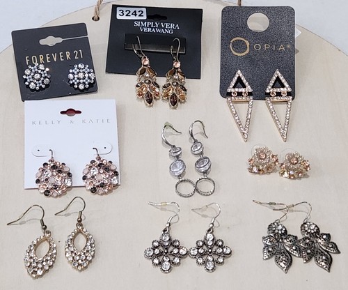 Designer Fashion Earrings Lot Vera Wang Kelly & Katie Opia 9 Pairs