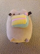 Gund Pusheen Plush Stuffed Animal Birthday Cake Slice Piece 6" Cat Kitten 2017