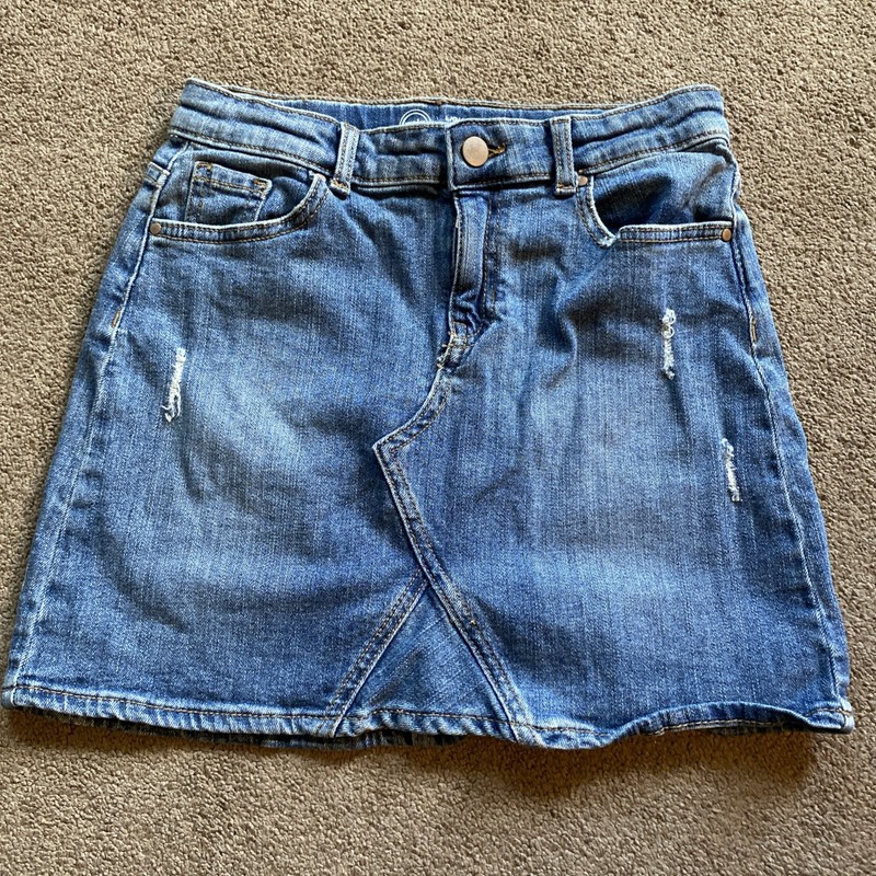 Girls Size 10-12, Wonder Nation, Jean Skirt, Medium Blue