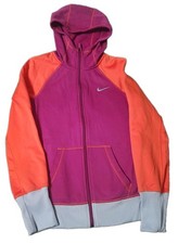    Nike Therma Fit Full Zip Hoodie Sweatshirt Stripe Womens Medium 24x18