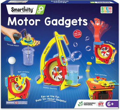 10-In-1 Motor Powered STEM Engineering Kit for Kids I 10+ Fun Electronics