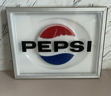 RARE 15"X11" Vintage Pepsi Cola Sign And Frame For 1960’s Era VENDING MACHINE