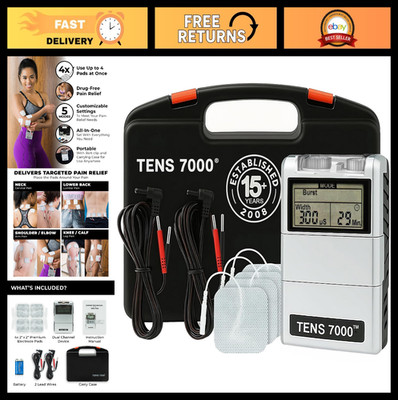 Digital TENS Unit Muscle Stimulator - Pain Relief for Back, Neck, Sciatica & Mor