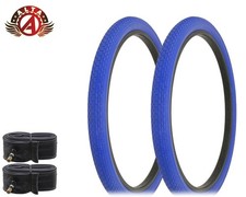 2 ALTA BICYCLE S-2 WIRE BEAD TIRES 26 x 2.125 BLUE CLASSIC MINI BRICK w/TUBES.