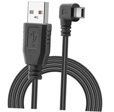 Mini USB Power Cable 90 Degree No Data Transfer - USB 2.0 11.5FT Right Angle