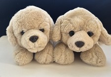 FAO Schwarz Adopt A Pets 15  Golden Retriever Puppy Dog Plush Stuffed Animal Lot