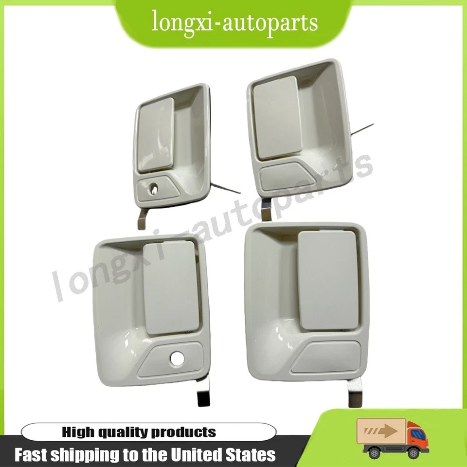 Juego de manijas de puerta delanteras y traseras Oxford blancas para Ford Super Duty 99-16 doble cabina NUEVO Foto 2 de 4