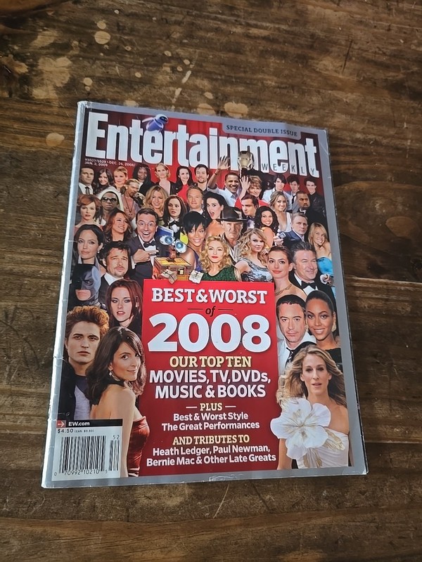 Entertainment Weekly, Year-End Special 2008 Best Worst Movies Songs Books 