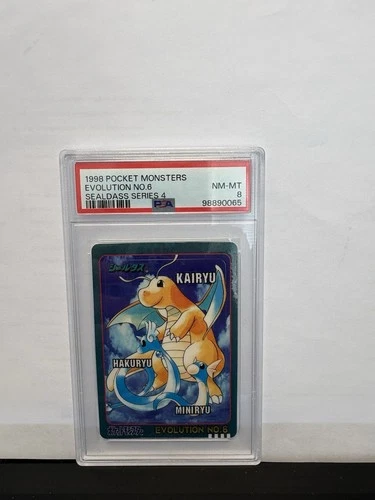 1998 Pocket Monsters Evolution No. 6 Sealdass Series 4 PSA 8 Dragonite -Kairyu
