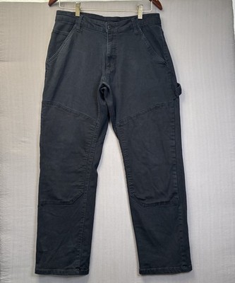 CAT Caterpillar Double Knee Work Pant Mens 32x30 Black Stretch Carpenter Utility