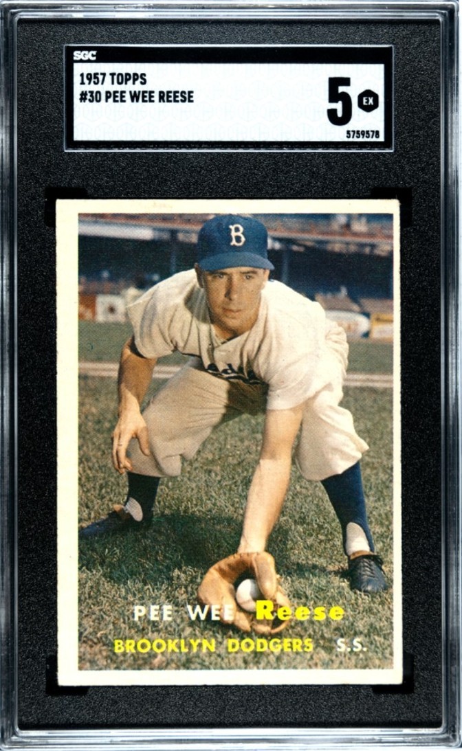 1957 Topps Pee Wee Reese #30 SGC 5.5