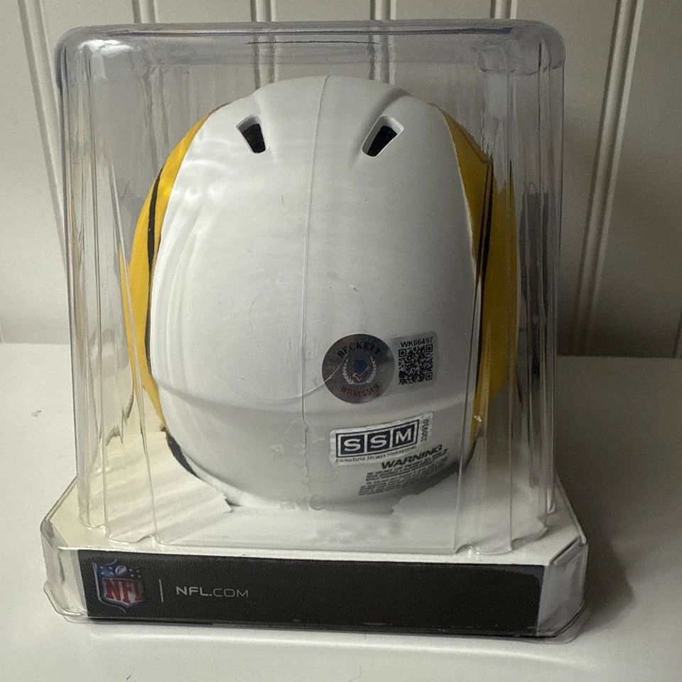 ISAAC BRUCE 亲笔签名迷你头盔洛杉矶/圣路易斯公羊名人堂 2020 贝克特 — 第 3/3 张图片