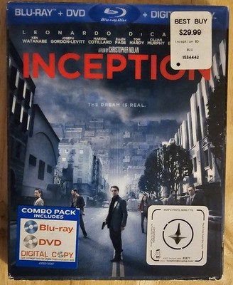 Inception Blu-ray + DVD (2-Disc Combo) w/ Lenticular 3D Slipcover - COMPLETE