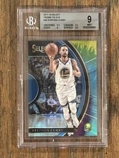 2017-18 Panini Select Concourse Stephen Curry #32 Tie-Dye Prizm /25 BGS 9 RARE🔥