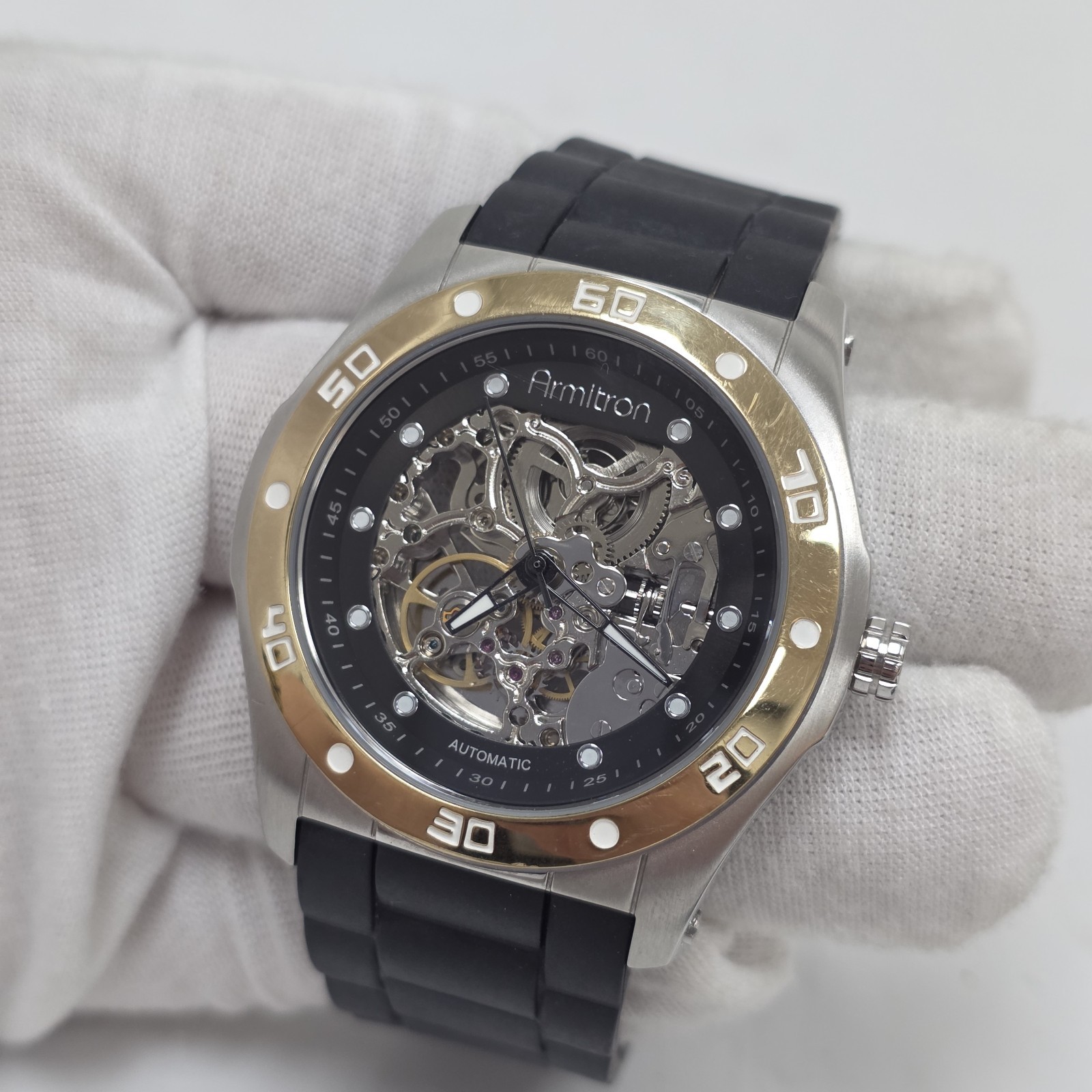Armitron Men Automatic Skeleton Dial Diver Style … - image 1