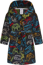 CJMJXPH Kids Toddler Boys Girls Fleece Robe Soft Hooded Bathrobe Pajamas Sleepwe