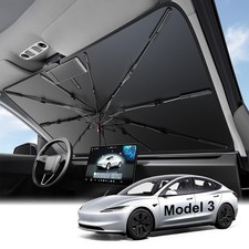 2026 Upgraded Windshield Sun Shade Umbrella for Tesla Model 3 Precision Cust...