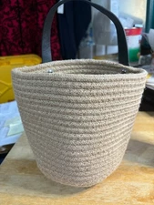 Goodpick Baumwolle Cotton Rope Woven Wall Basket Table Top Home Decor Handle