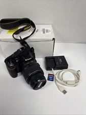 Nikon D3200 24.2MP DSLR Camera w/ 18-55mm VR Lens Battery 2GB SD Box Read