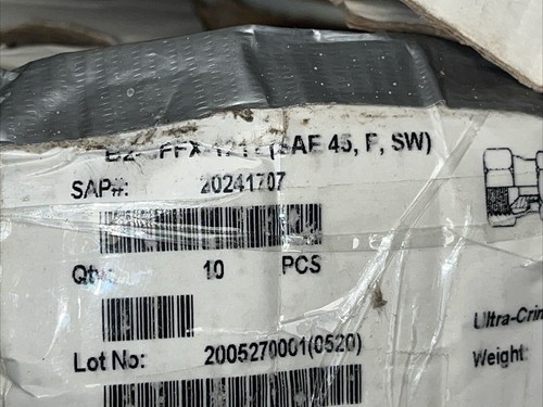 10 QTY! BULK- Continental Hose Fitting Continental Elite 14775-1212 B2-SFFX-1212 - Picture 4 of 7