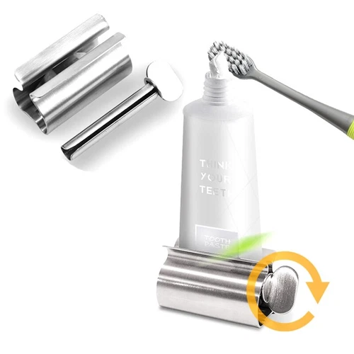 Rolling Toothpaste Tube Squeezer Stainless Steel Easy Dispenser Squeeze Holder - Picture 2 of 24