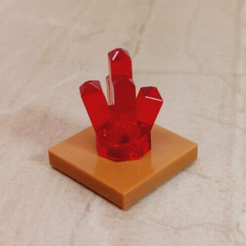 LEGO Ruby Gem CRYSTALS RED Translucent 5Pt. Stalactites Stalagmites Free Base - Picture 1 of 2