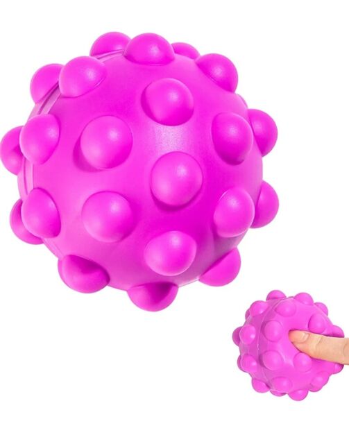 4Pcs Yellow Purple Pink Blue Pop Fidget Toys 4 PCS 3D Squeeze Pop Ball Fidgets