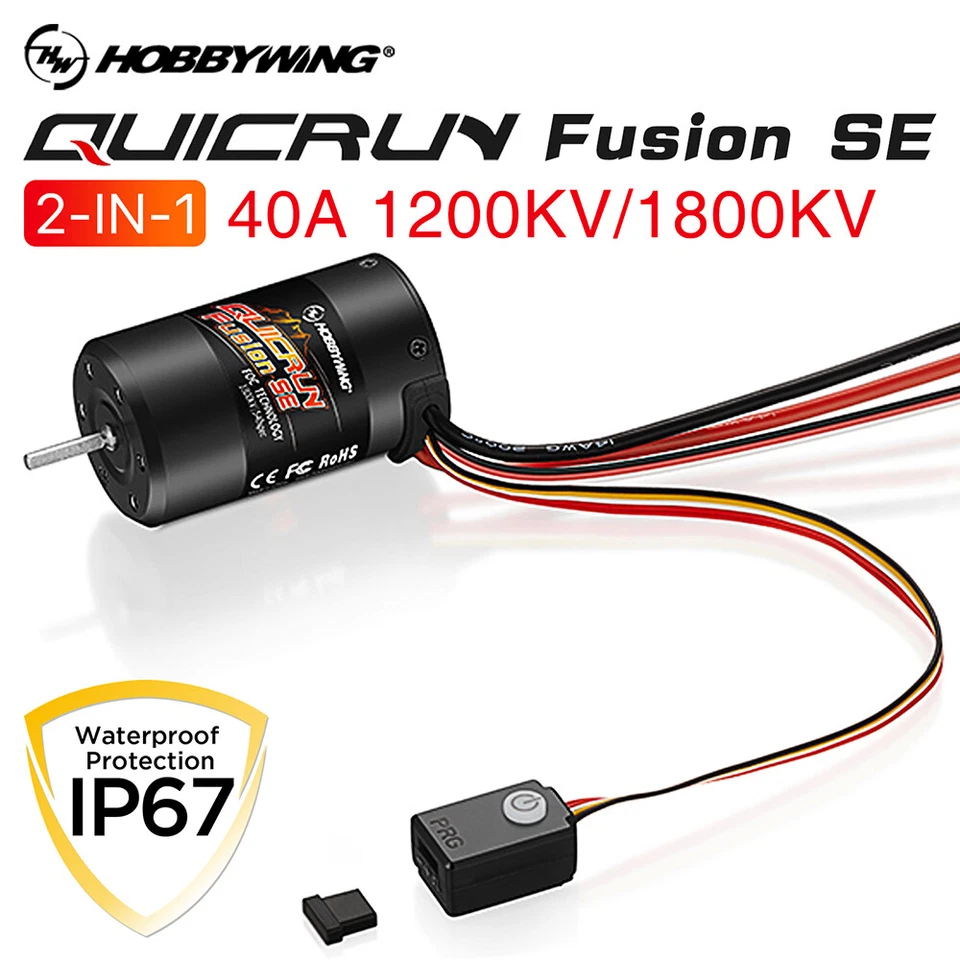 Hobbywing Fusion SE 2in1 Sensored Brushless Motor ESC 40A for 1/10 RC Crawler - Imagen 4 de 4