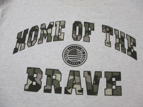 OHT Shirt Mens Extra Large White Ivory Patriotic United States Flag USA Crewneck - Picture 3 of 14