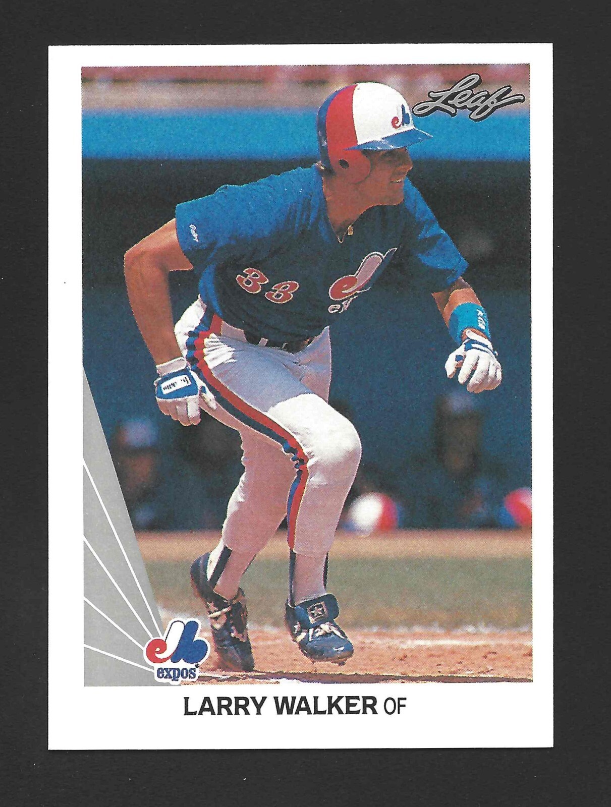 1990 Leaf #325 LARRY WALKER Raw - Montreal Expos - RC - HOF