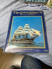 Vtg 1976 Souvenir Edition The Great Ships '76 Race To The New World Paperback