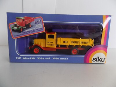 Siku 2521 White LKW White Truck Holz Kohlen Briskett J. Meyer. 4276 Essen Boxed