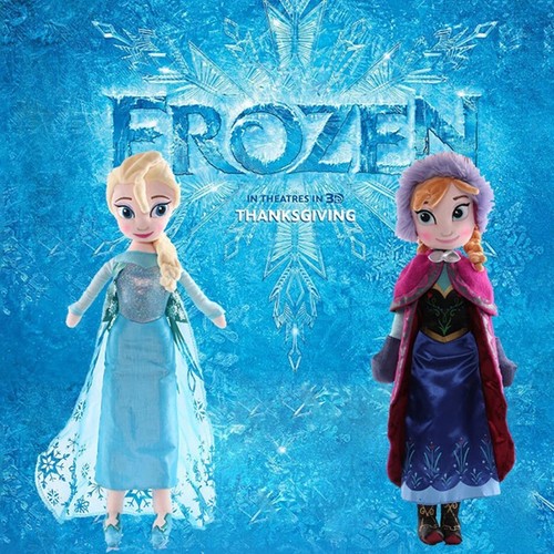 Disney Frozen Elsa&Anna Princess Stuffed Plush Doll Christmas Toy Gift 40cm - Foto 6 di 9