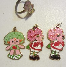 Vintage strawberry shortcake jewelry - ring pendant's