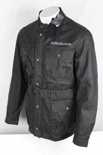 Harley Davidson Men's #1 Riding Jacket Heavyweight Cotton Belted Black Beauty