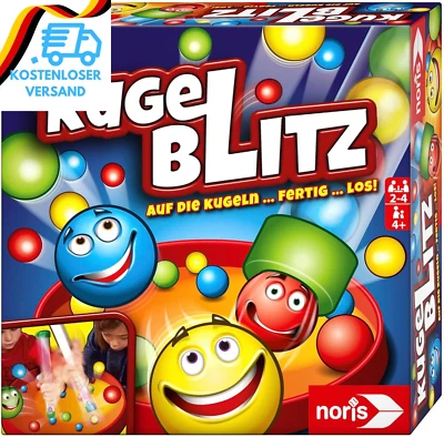 BESUCHE DEN NORIS-STORE Noris 606064480 Kugelblitz, Das Blitzschnelle Actionspiel Mit Lerneffekt in Vers