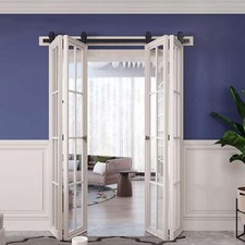 64inch Sliding Barn Door Hardware Closet Track Kit Single/Double/Bypass 2 doors