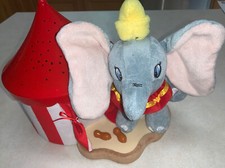 Disney Dumbo Circus Nursery Night Light Stars Moon Soothing Rare lights up