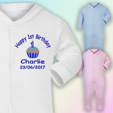 first birthday sleepsuit