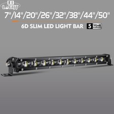 Slim 7"/13"/20"/26"/32/50"inch Single Row LED Light Bar Off Road Driving UTV SUV