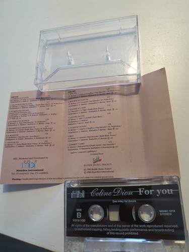 Céline Dion "for you" very rare cassette tape k7 - like new / no cd lp promo - 第 2/2 張圖片