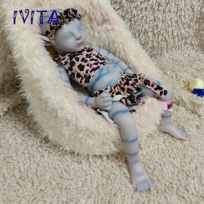 17 inch Lifelike Baby Girl Avatar Soft Full Body Floppy Silicone Doll Xmas Gifts