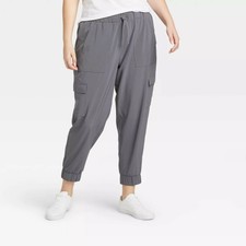 women's stretch woven cargo joggers