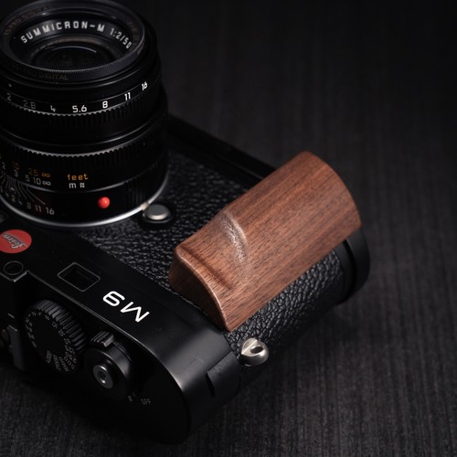 Wood L Handle Grip + Aluminum Baseplate For Leica M8 M9 M8.2 MM Me220 Camera - Picture 47 of 51
