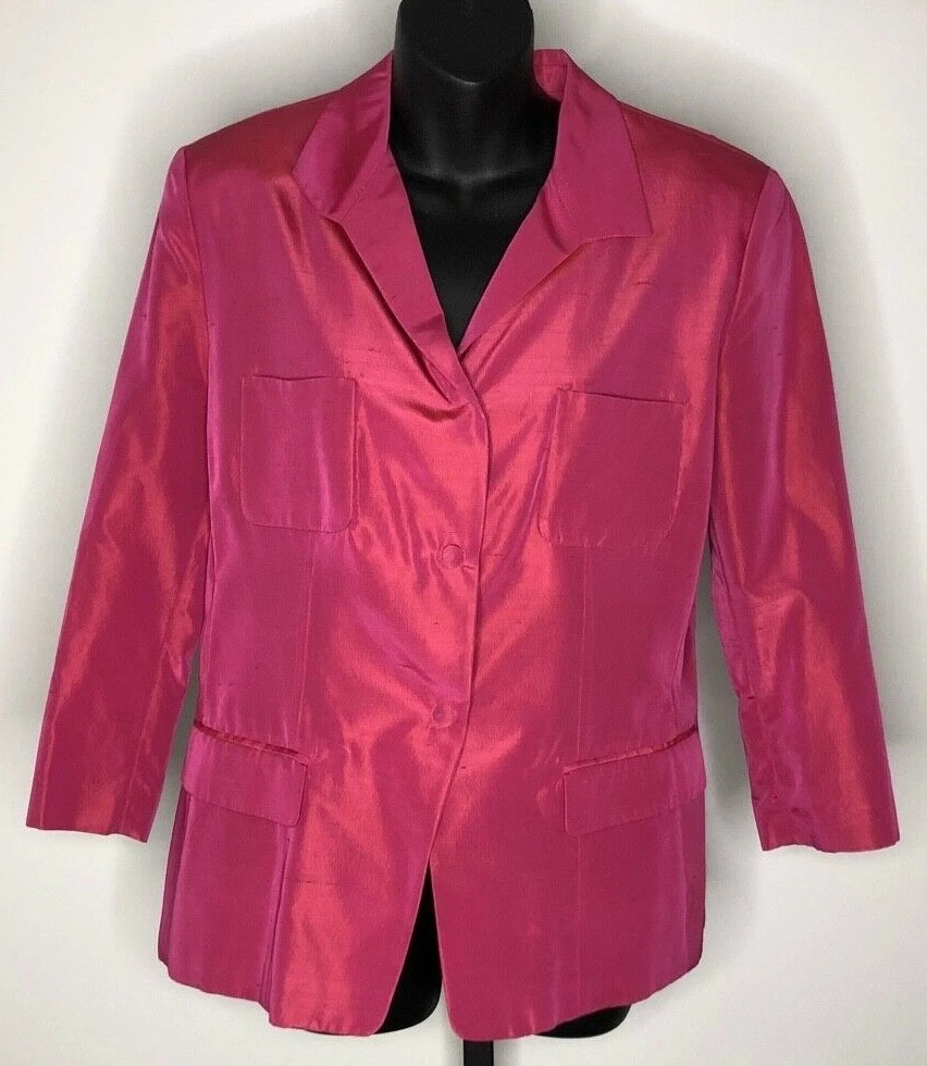 Giorgio Armani — NWT Giorgio Armani Bergdorf Goodman Magenta Pink Silk Jacket Size 46